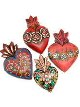 Load image into Gallery viewer, Small Milagro Painted Hearts
