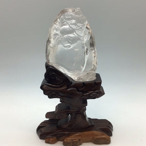 Hand Carved Quartz Crystal Hotei Buddha