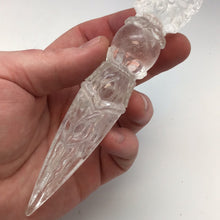 將圖片載入圖庫檢視器 Hand-carved Quartz Crystal Tibetan Vajra With Custom Stand
