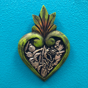 Hand-Carved Milagro Heart