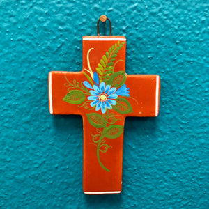 Hand-Made Pottery Cross from Tonala