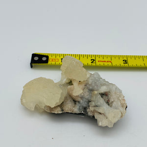 Blue Chalcedony with Staghorn Stilbite Specimen