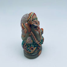 将图片加载到图库查看器，Hand Carved and Painted Jade Ganesh
