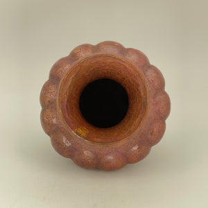 Scalloped Copper Vase from Santa Clara Del Cobre