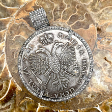 将图片加载到图库查看器，Rare Russian Imperial Romanov Dynasty Coin Pendant Circa 1712
