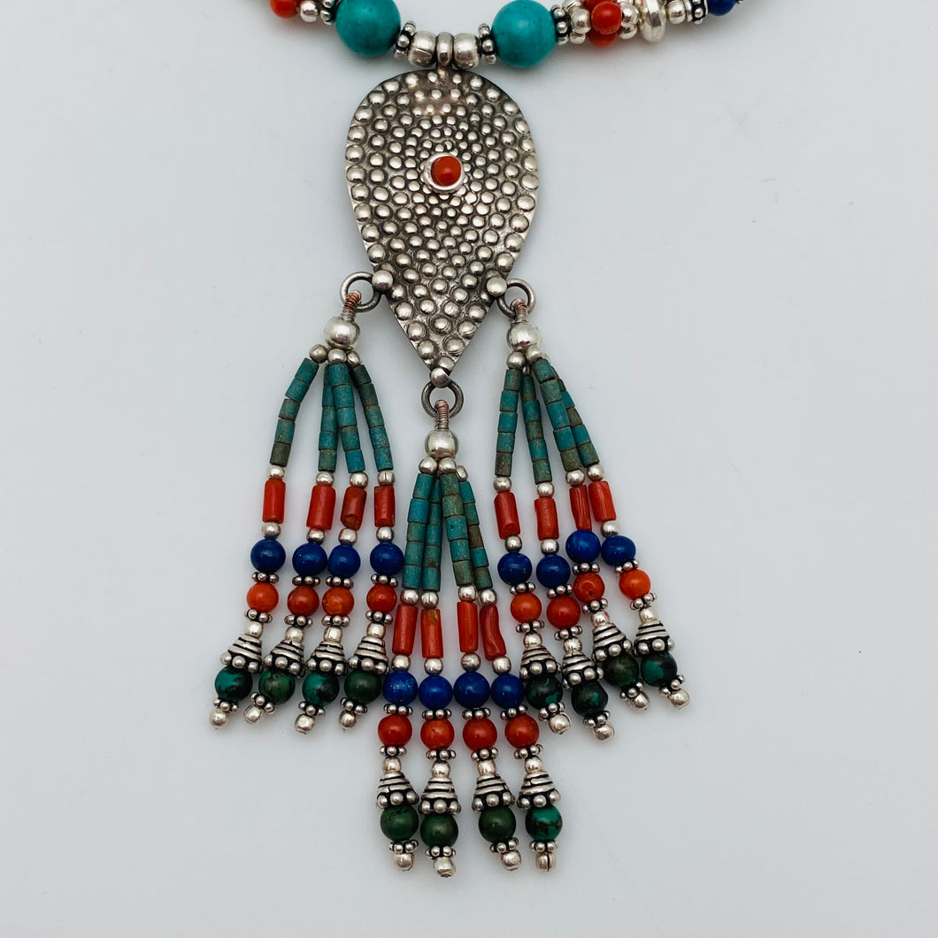 Tibet style Necklace - Teardrop Charm