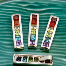 将图片加载到图库查看器，Rainbow Pride 6 Natural Stone Sterling Pendant
