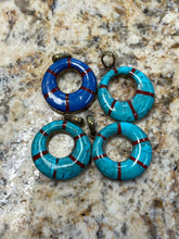 Load image into Gallery viewer, Brass and stone pendants
