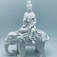 Charger l&#39;image dans la galerie, White Porcelain Samantabhadra on Elephant

