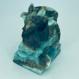 Caribbean Calcite Dragon Tealight Holder