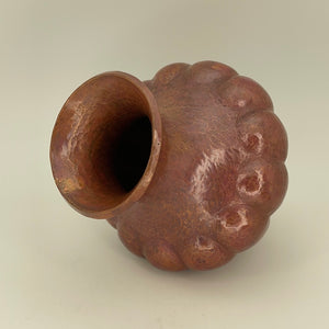 Scalloped Copper Vase from Santa Clara Del Cobre