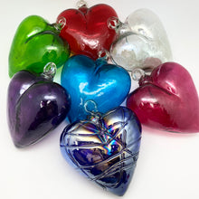 Load image into Gallery viewer, Glass Heart Ornament from Tonala
