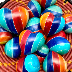 Rainbow Soapstone Hearts, Kenya