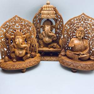 Vintage Kadam Wood Statues