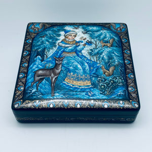 Russian Paper Mache Lacquered Box- Winter Wonderland