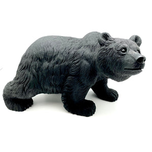 Hand Carved Obsidian Bear