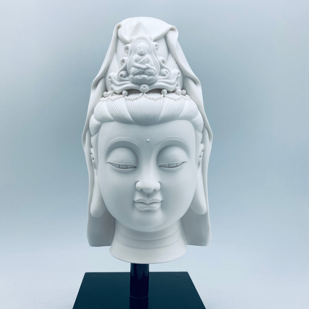 White Porcelain Japanese Bust