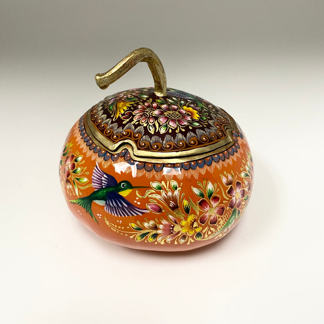 Hand Painted Lacquered Gourd By Irma