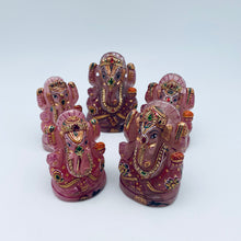 Cargar imagen en el visor de la galería, Rose Quartz Ganesh Figures
