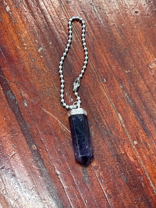 Chunky Amethyst Natural Stone Pendant