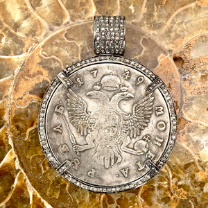 Russian Imperial Romanov Dynasty Coin Pendant
