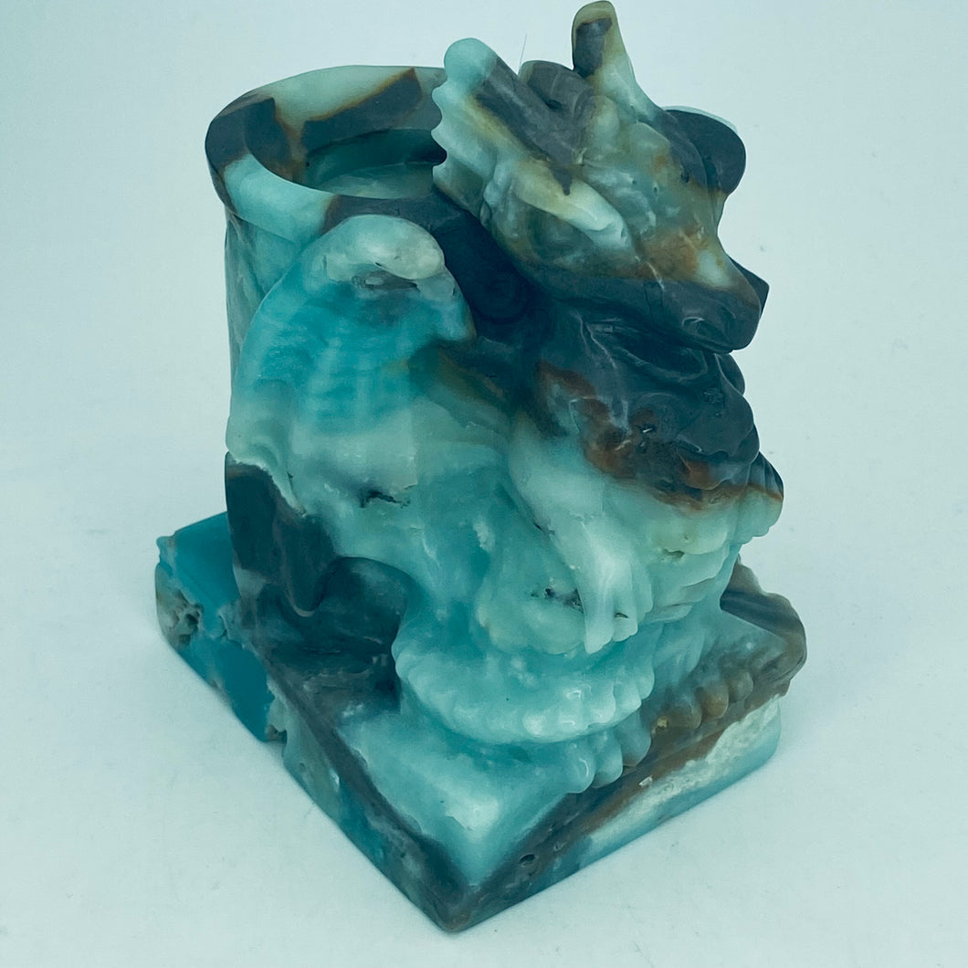 Caribbean Calcite Dragon Tealight Holder