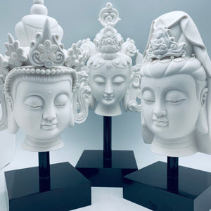 White Porcelain Japanese Bust
