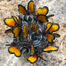 Cargar imagen en el visor de la galería, Black and Silver Monarch Skull, Mexico
