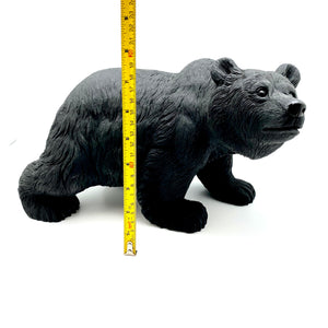 Hand Carved Obsidian Bear