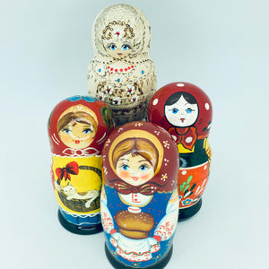 Russian 5 piece Nesting Doll Set, Large