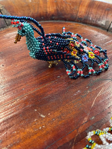Beaded Peacock Keychains