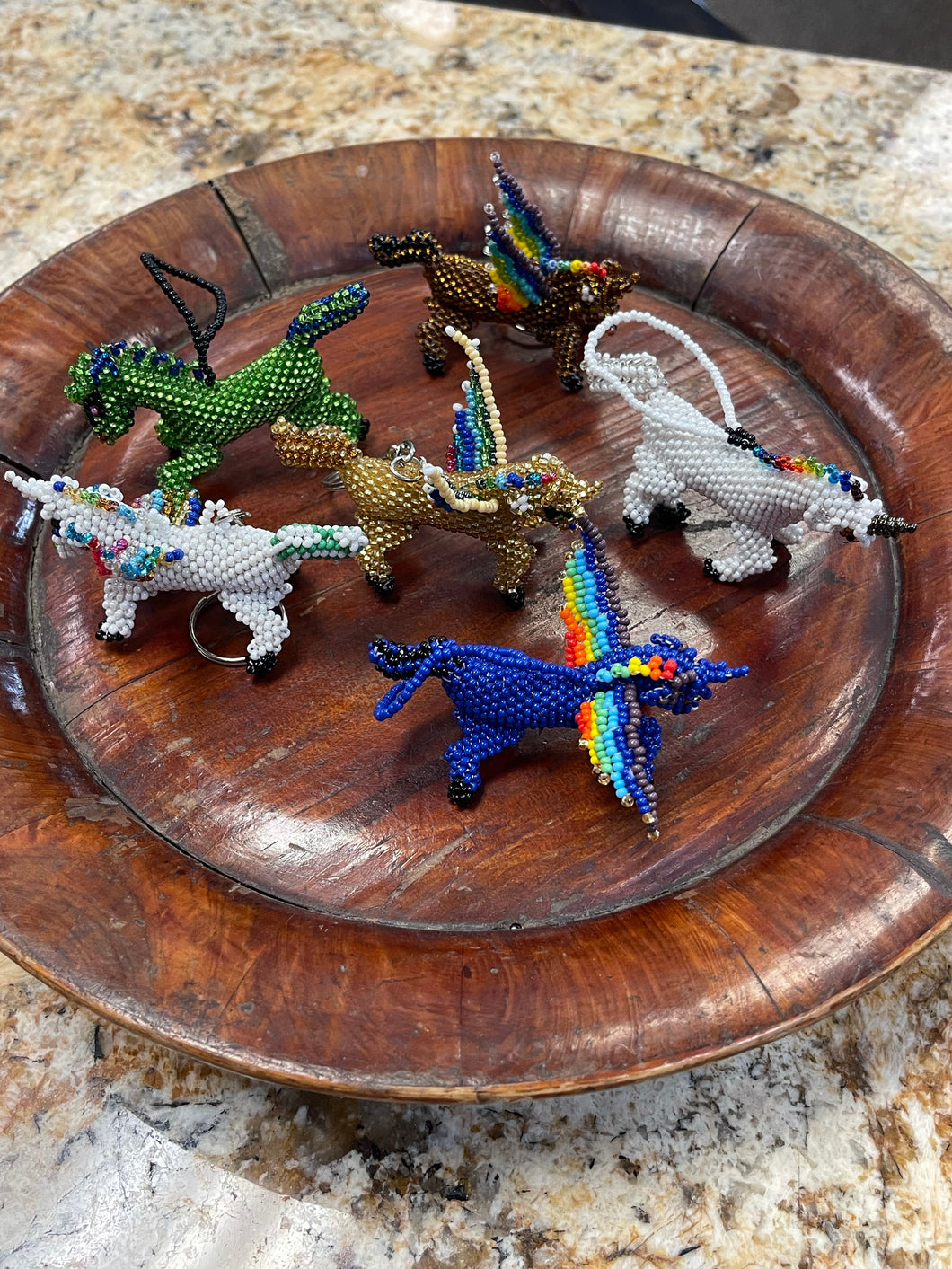 Beaded Unicorn Keychains