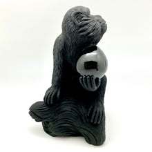 Cargar imagen en el visor de la galería, Hand Carved Obsidian Monkey (Large)
