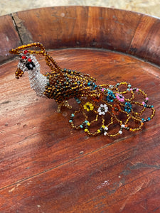 Beaded Peacock Keychains