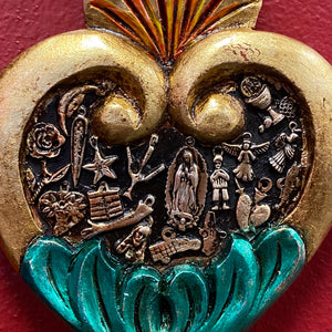 Carved Milagro Heart