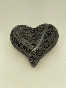 Black Pottery Heart