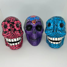 Cargar imagen en el visor de la galería, Hand Painted Paper Mache Skulls, Mexico
