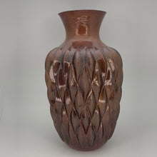 Load image into Gallery viewer, Med Scalloped Copper Vase from Santa Clara Del Cobre
